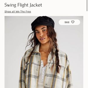 Free People cropped Swing Flight Jacket- Brand New!